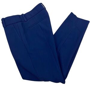 J. Crew Cameron Mid Rise Pants Navy Blue Slim Straight Leg Sz 4  Pockets Classic